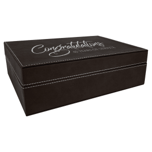 Black/Silver Leatherette Gift Box