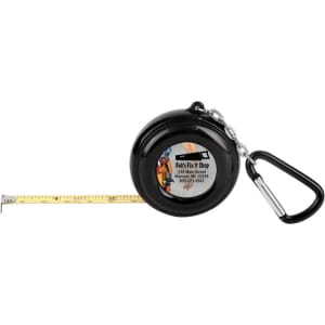 6' Black Tape Measure Keychain (insert sold separately)