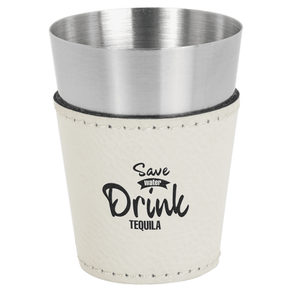 White Stainless Steel 2 oz. Shot Glass