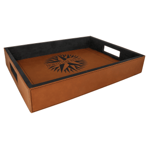 Rawhide Leatherette Serving Tray