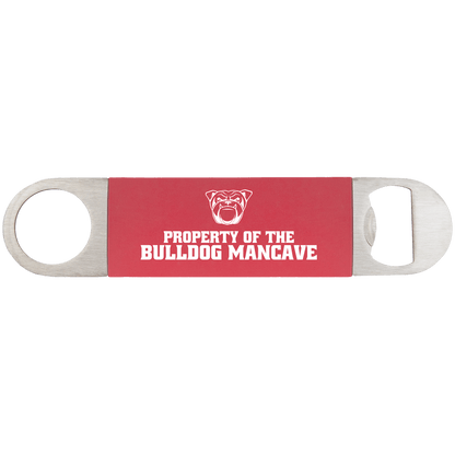 Red White 1 1/2" x 7" Bottle Opener with Silicone Grip