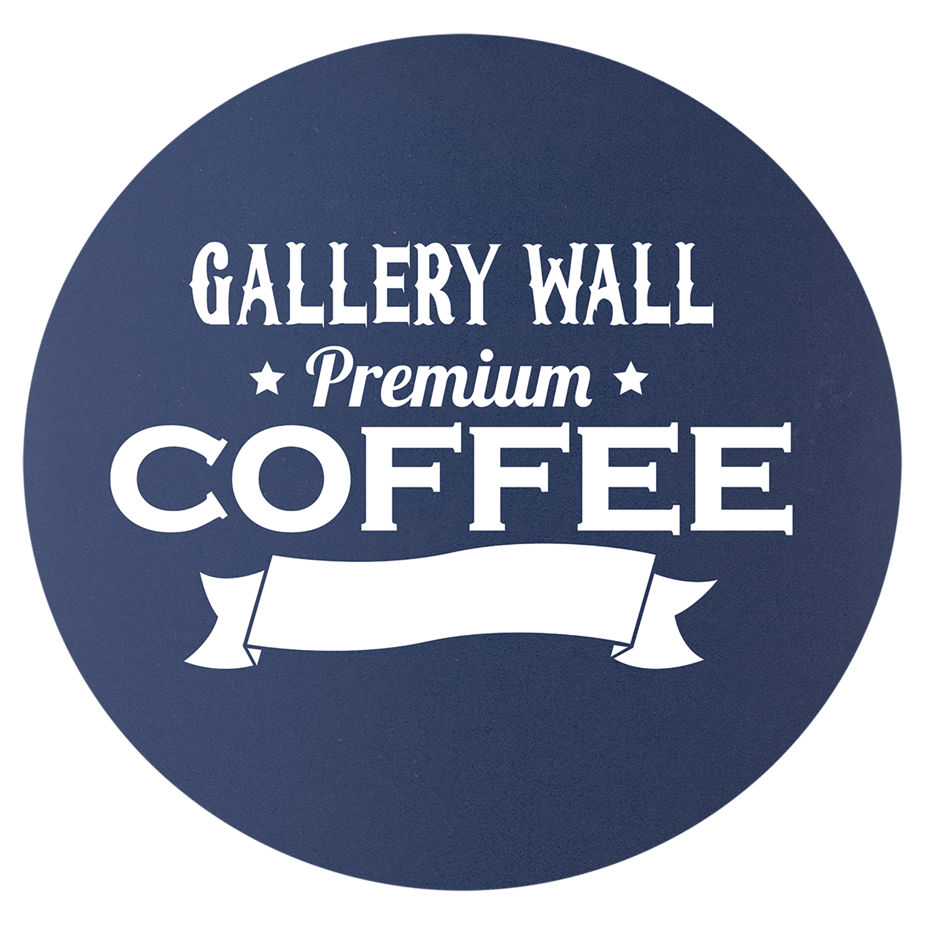 Navy Blue White 3 3/4" Round Silicone Coaster