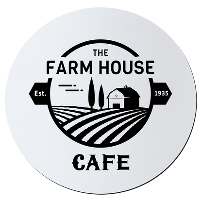 White Black 3 3/4" Round Silicone Coaster
