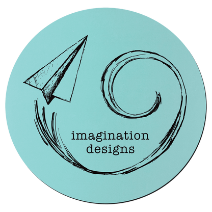 Teal Black 3 3/4" Round Silicone Coaster