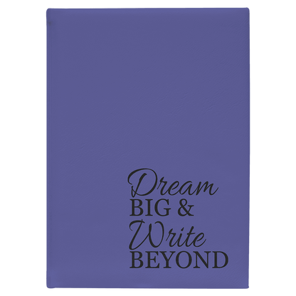 Purple 7" x 9 3/4" Laserable Leatherette Journal with Lined Notepad