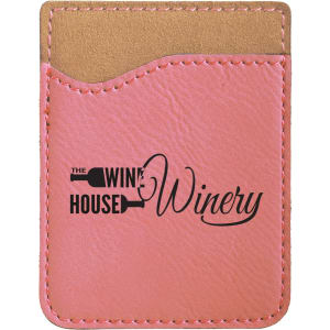 Pink Leatherette Phone Wallet