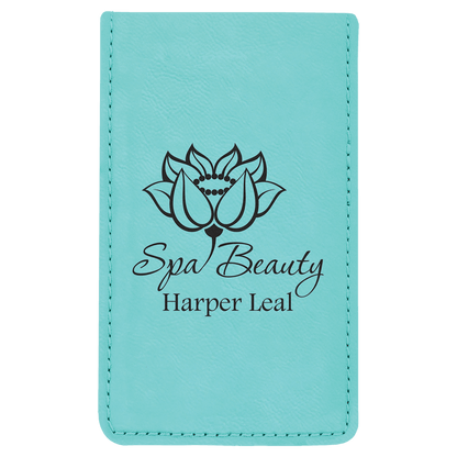 Teal 7-Piece Laserable Leatherette Manicure Gift Set