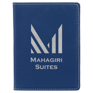 Blue/Silver Leatherette Passport Holder
