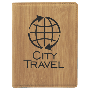 Bamboo Leatherette Passport Holder