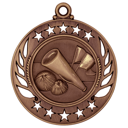 Antique Bronze 2 1/4" Cheer Galaxy Medal