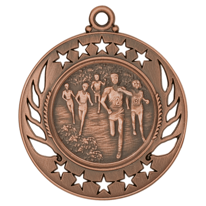 Antique Bronze 2 1/4" Cross Country Galaxy Medal