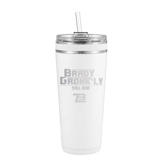 Gronk Brady Still Here 26oz Flex Bottle - White