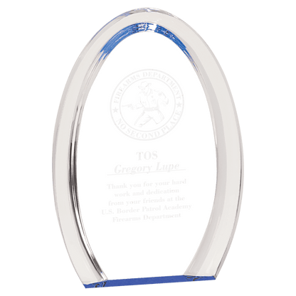 Blue 7" Oval Halo Acrylic