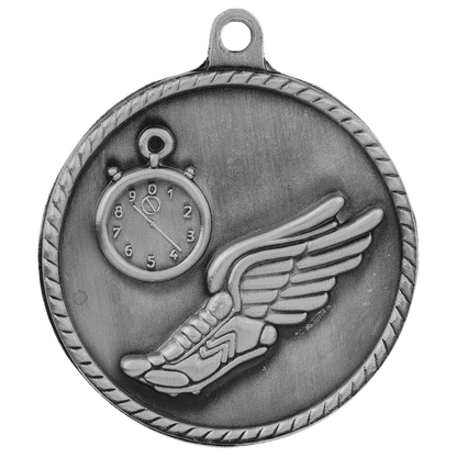 Antique Silver 2" Track High Relief Medal