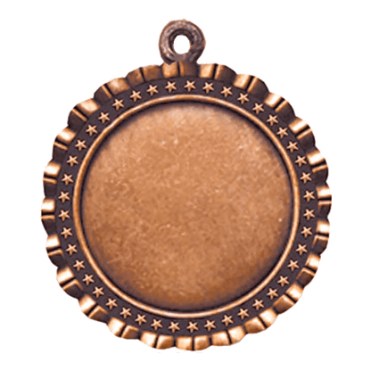 Antique Bronze 2 5/8" Star 2" Insert Holder Medal