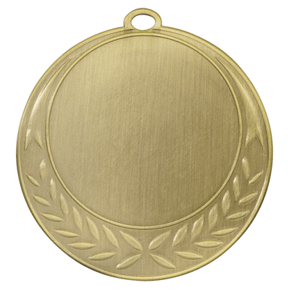 Antique Gold 2 3/4" Half Wreath 2" Insert Holder Medal