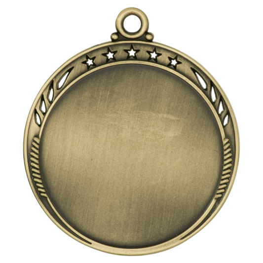 Antique Gold 2 3/8" Galaxy 2" Insert Holder Medal