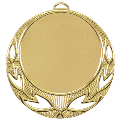Bright Gold 2 3/4" Open Wreath 2" Insert Holder Medal