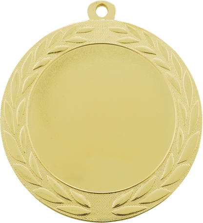 Bright Gold 2 3/4" Wreath 2" Insert Holder Medal