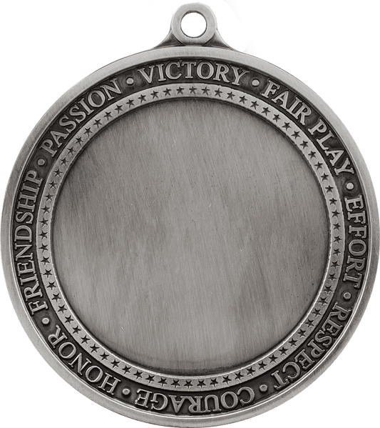 Antique Silver 2 3/4" Inspirational 2" Insert Medal Holder