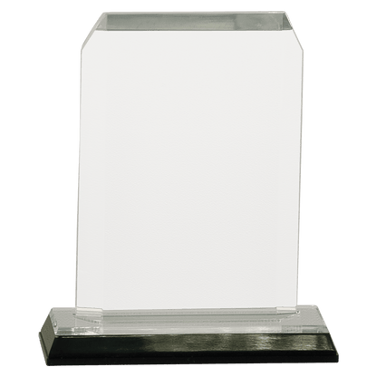 Silver 3 1/2" x 5 1/2" Clipped Corner Impress Acrylic