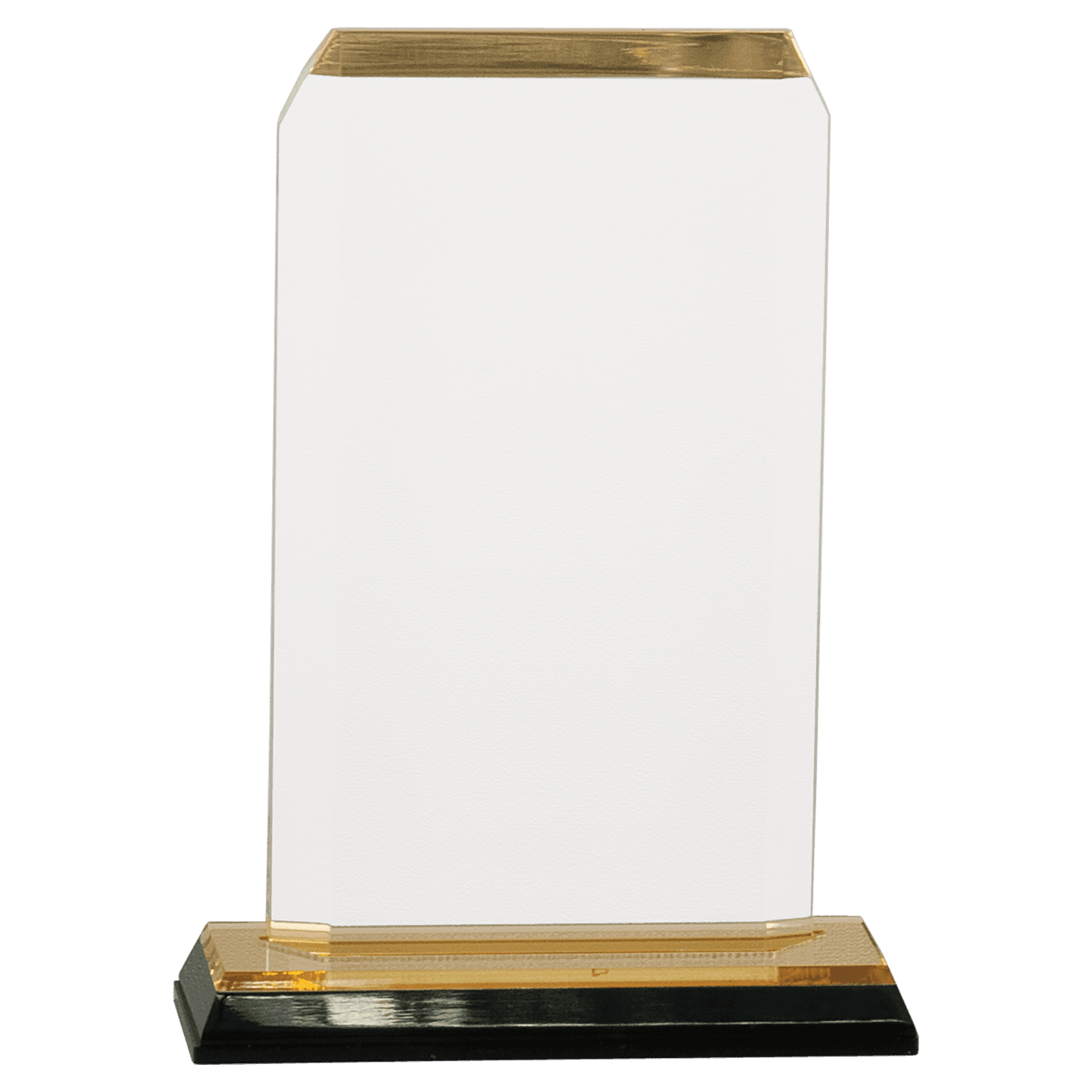 Gold 3 1/2" x 6 1/2" Clipped Corner Impress Acrylic