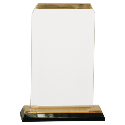 Gold 3 1/2" x 6 1/2" Clipped Corner Impress Acrylic