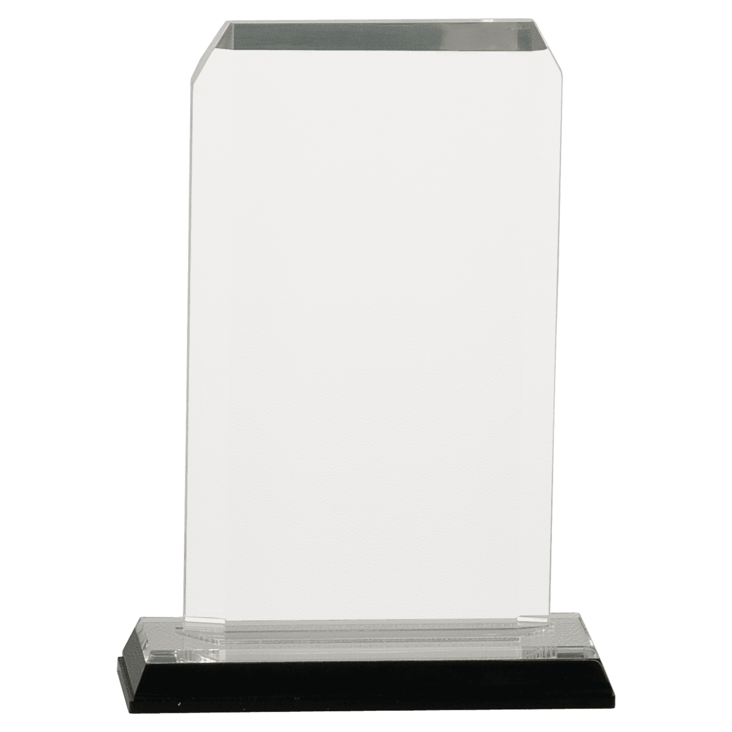 Silver 3 1/2" x 6 1/2" Clipped Corner Impress Acrylic