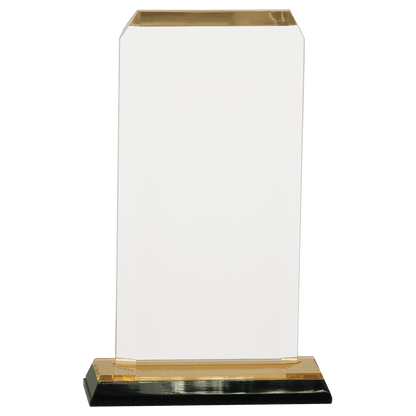 Gold 3 1/2" x 7 1/2" Clipped Corner Impress Acrylic