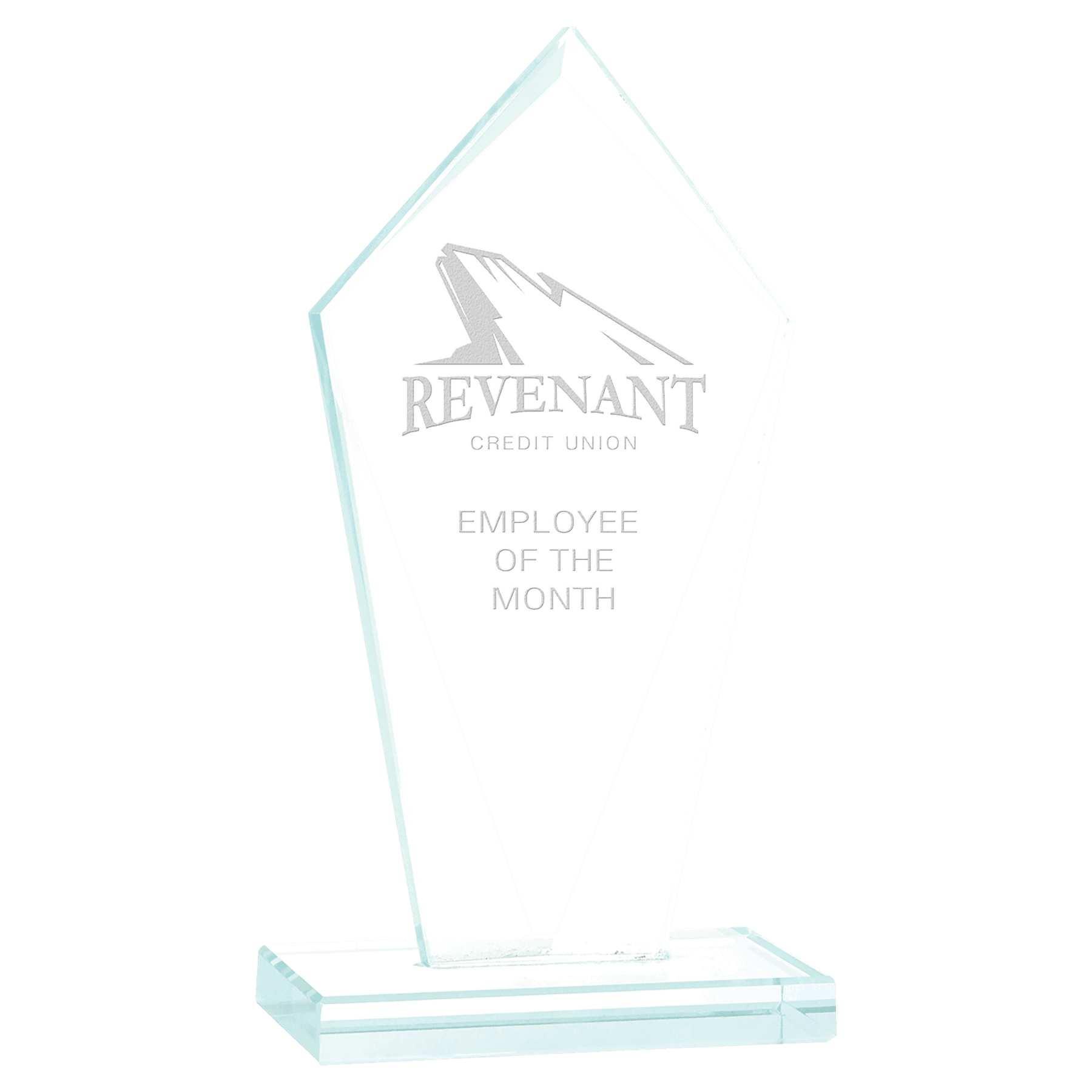 7 1/2" Diamond Jade Glass Award