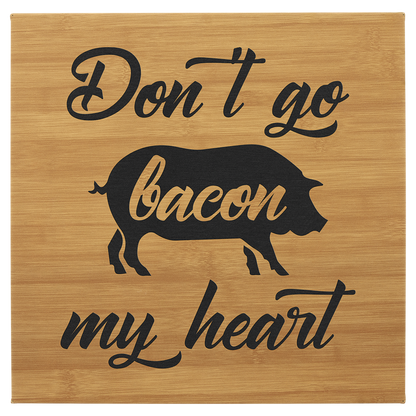 Bamboo 14" x 14" Laserable Leatherette Wall Decor with Sawtooth Hanger