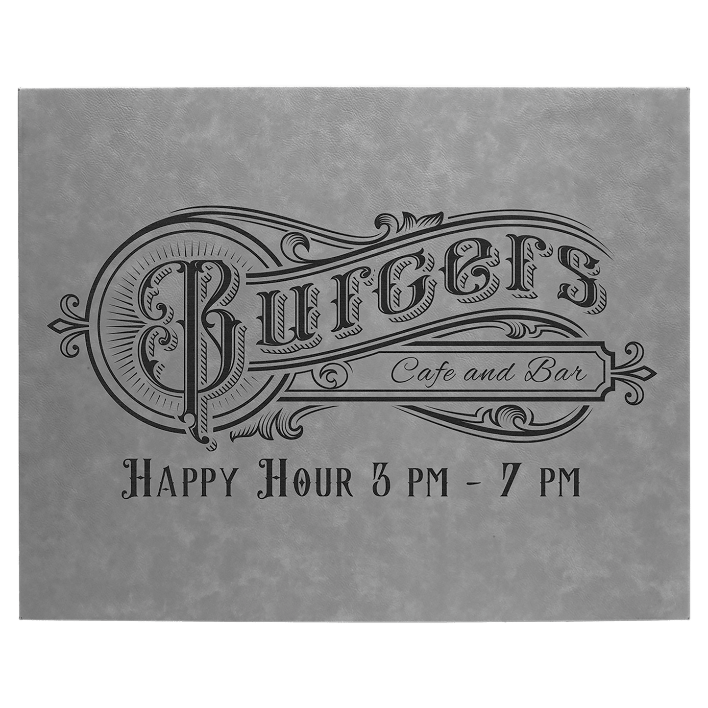 Gray 16" x 20" Laserable Leatherette Wall Decor with Sawtooth Hanger