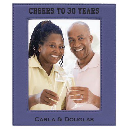 Purple 8" x 10" Laserable Leatherette Photo Frame