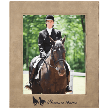 Light Brown 8" x 10" Laserable Leatherette Photo Frame