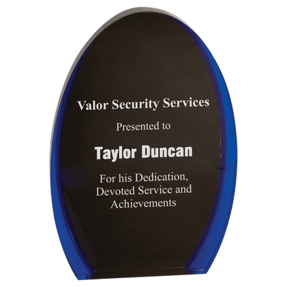 Black/Blue 7"/ Luminary Oval Acrylic