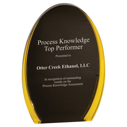 Black/Gold 8"/ Luminary Oval Acrylic