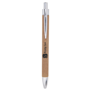 Light Brown Leatherette Ballpoint Pen