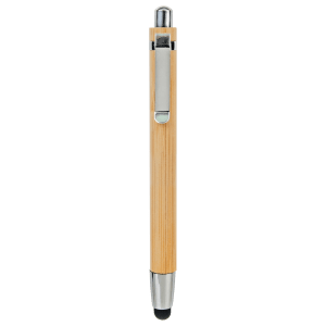 Bamboo Ballpoint Pen with Stylus Tip