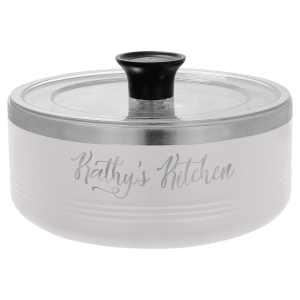 White 1.25 Quart Serving Bowl with Lid