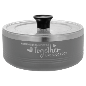 Gray 1.25 Quart Serving Bowl with Lid