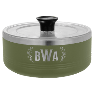 Olive Green 1.25 Quart Serving Bowl with Lid