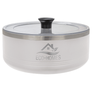 White 3 Quart Serving Bowl with Lid