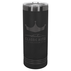 Polar Camel 22 oz. Black/Ghost Black ION-Plated Skinny Tumbler with Slider Lid