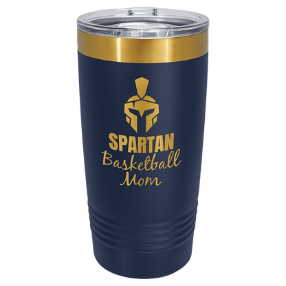Polar Camel 20 oz. Navy Blue/Bright Gold ION-Plated Ringneck Tumbler with Slider Lid