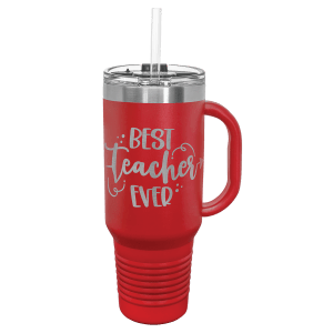 Red Polar Camel 40 oz. Travel Mug with Straw and Snap Lid
