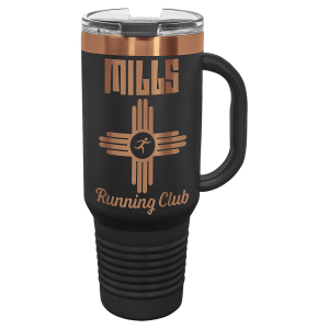 Polar Camel 40 oz. White/Prism ION-Plated Travel Mug with Straw