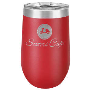 Red 16 oz. Polar Camel Stemless Tumbler