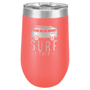 Coral 16 oz. Polar Camel Stemless Tumbler