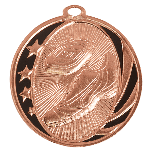 Bright Bronze 2" Track Laserable MidNite Star Medal