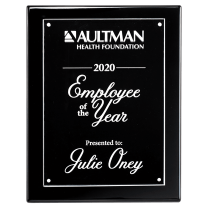 7x9 7x9 High Gloss Plaque with Acrylic Engraving Plate